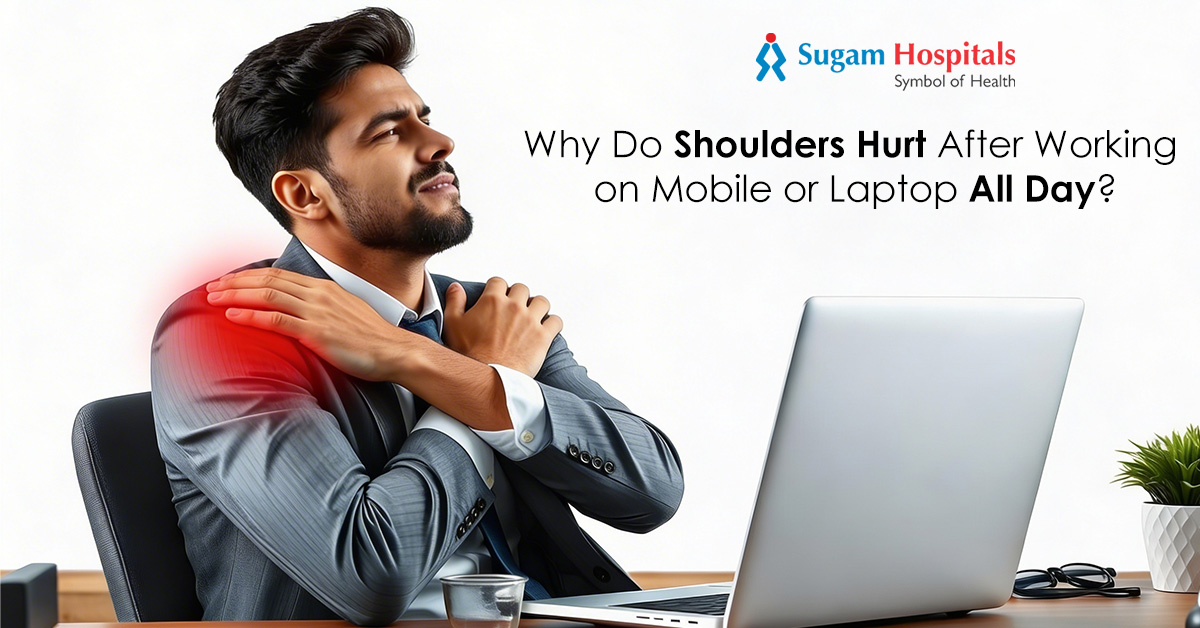 Why Do Shoulders Hurt After Working on a Mobile or Laptop All Day?